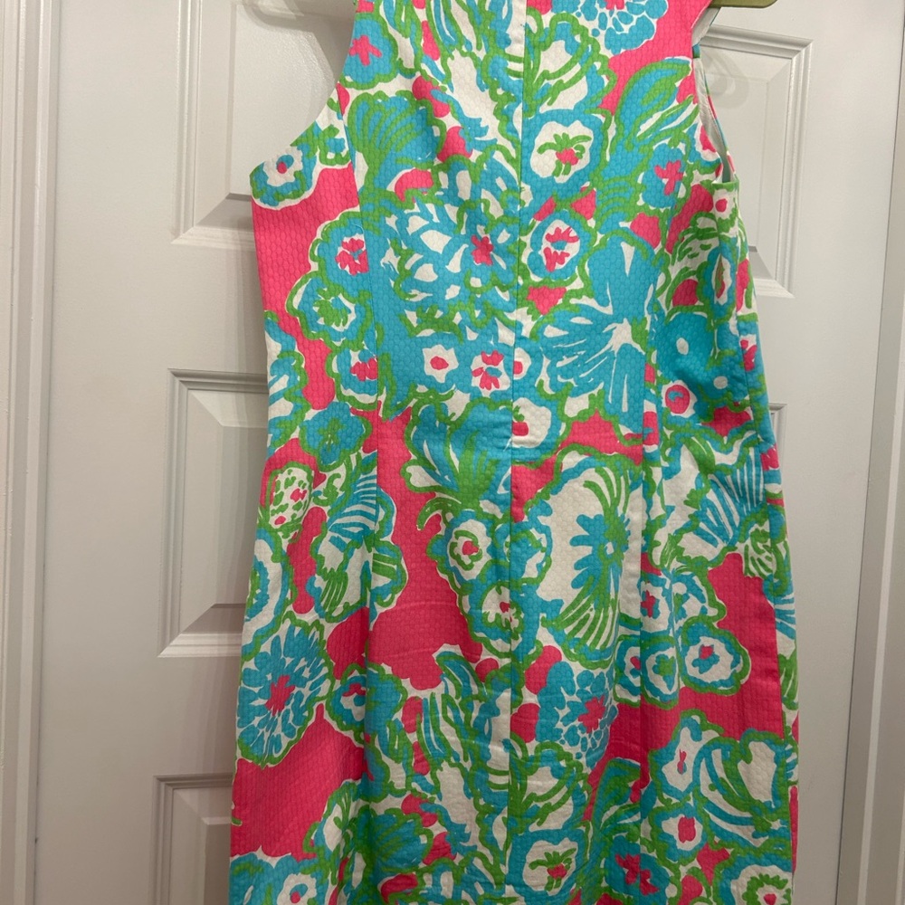 Lilly Pulitzer Floral Shift Dress in Pink, Turquoise & Green - Picture 3 of 3